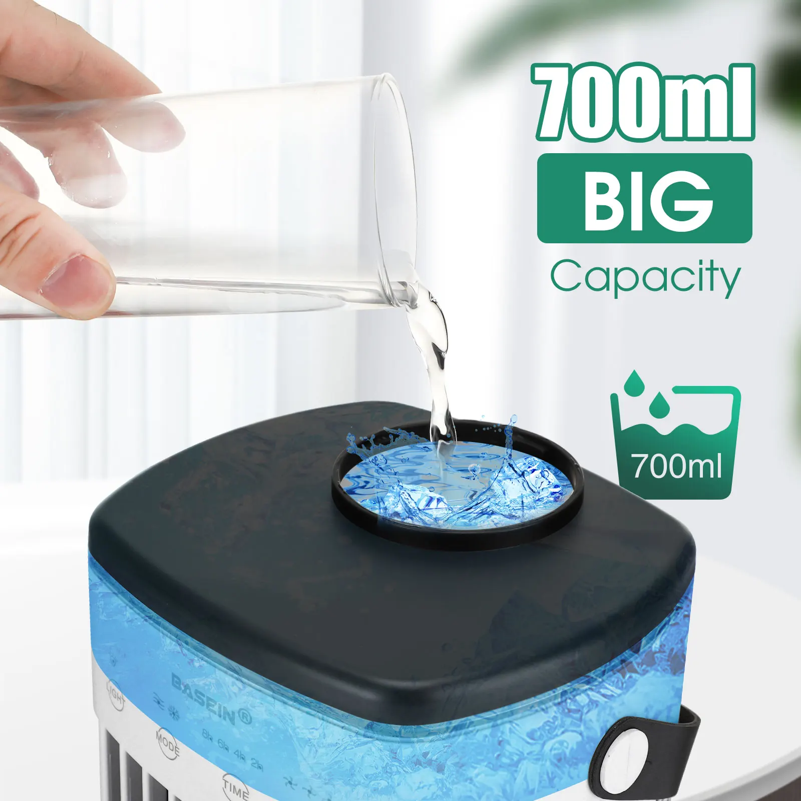 

Portable Air Cooler Mini Desktop Air Conditioning Fan Humidifier Purifier for Office Bedroom USB Charging Air Cooling Fan Summer