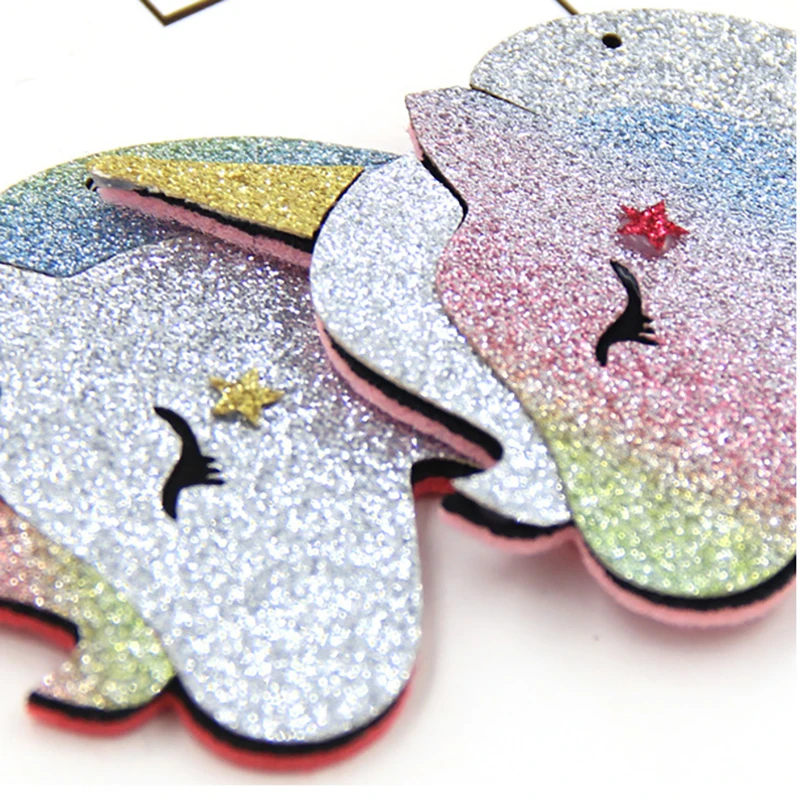 10 шт. блеск Единорог войлок для малышей аксессуары волос и детские заколки felties