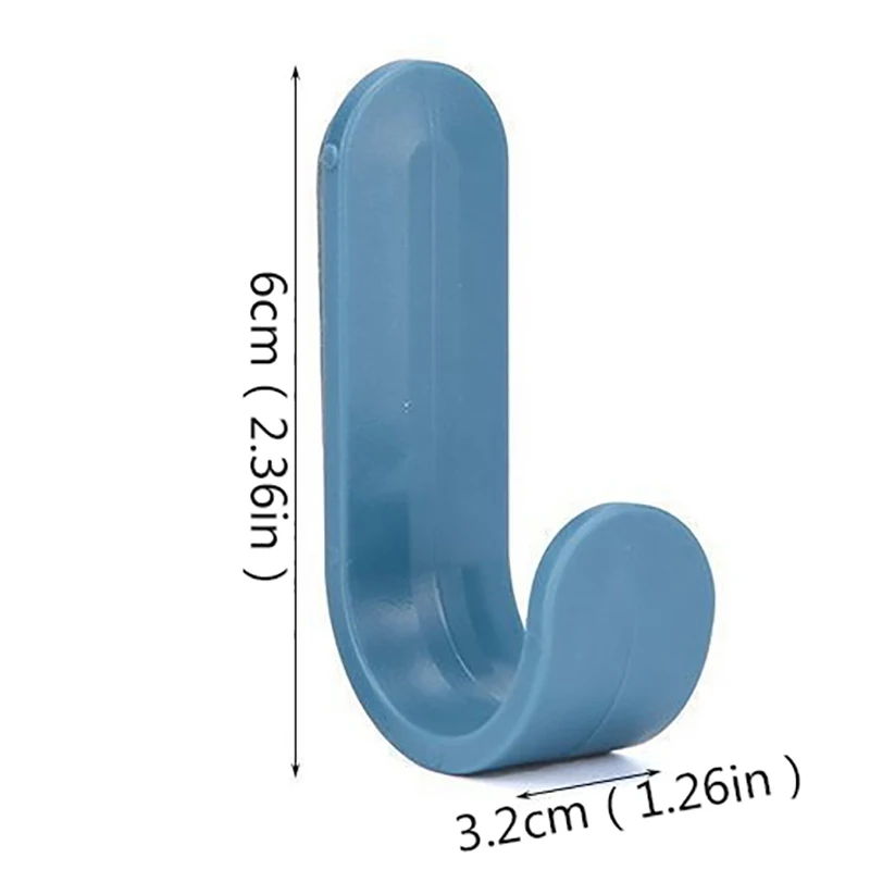 

4pcs/set Towel Hooks Plastic Door Hangers Self Adhesive Wall Hangers Hat Racks Keys Hanger Home Decor