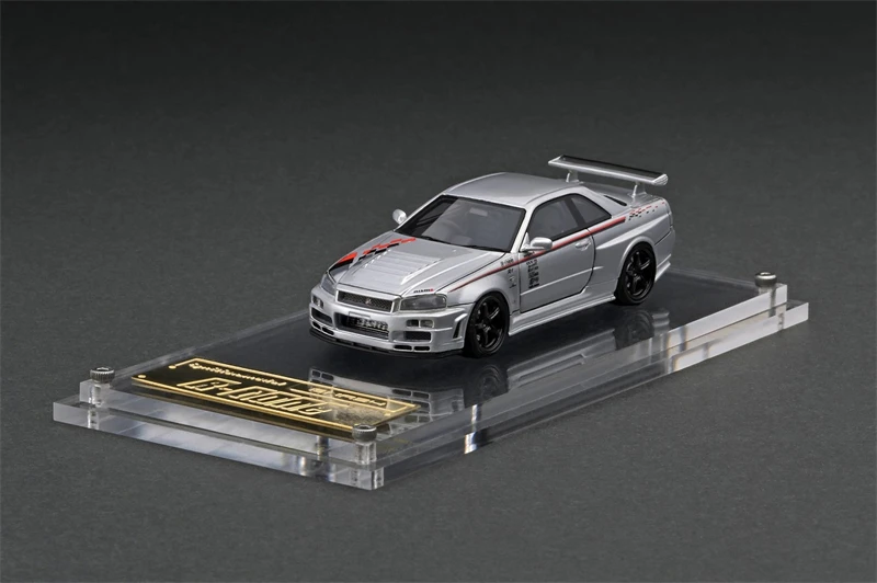 

IG 1:64 Nismo R34 GT-R R-tune Silver Resin Model Car