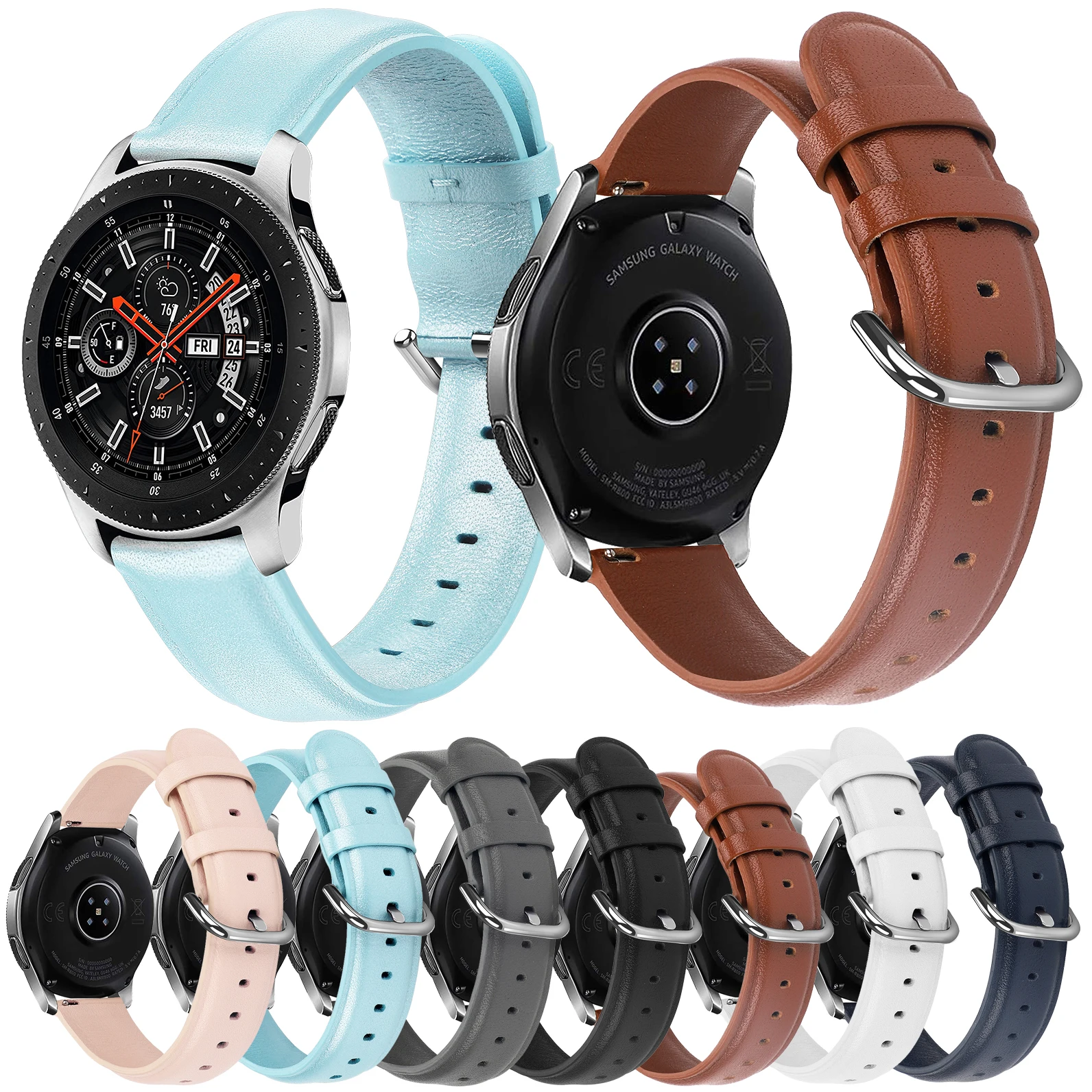 

Ремешок Essidi из натуральной кожи для Samsung Galaxy 46 мм, браслет для смарт-часов Gear S3 Classic Frontier Watch 3 45 мм, 22 мм