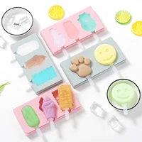 silicone popsicle molds ice cream mold reusable soft silicone chocolate moulds with lid popsicle sticks diy mould kitchen supply