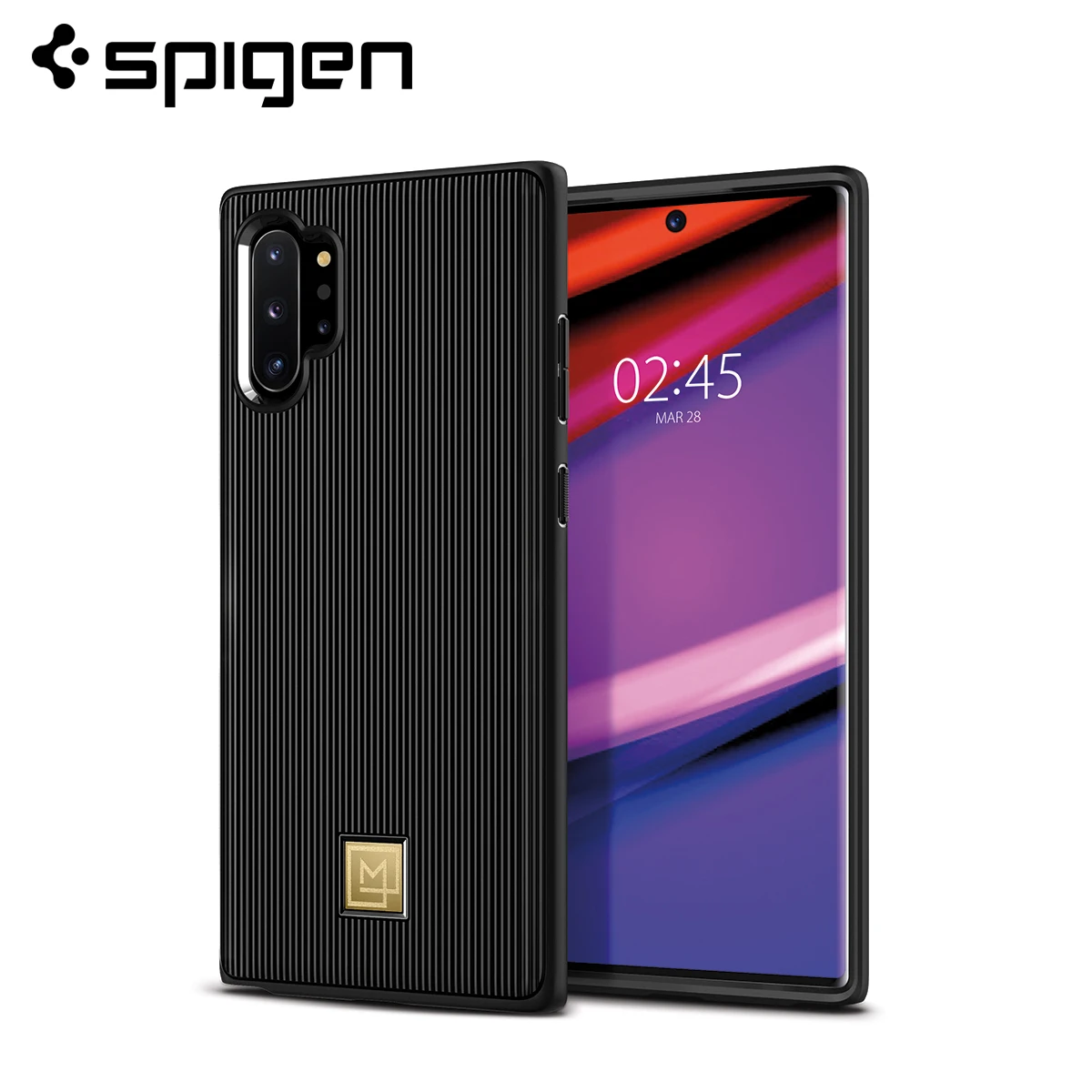 Стильный черный модный гибкий чехол Spigen La Manon из ТПУ для Samsung Galaxy Note 10 Plus / |