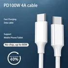 Кабель PD100W с USB C на USB Type-C QC4.0 3,0, кабель для быстрой зарядки и передачи данных для Macbook Samsung S9 Plus, кабель USB C для Huawei P30
