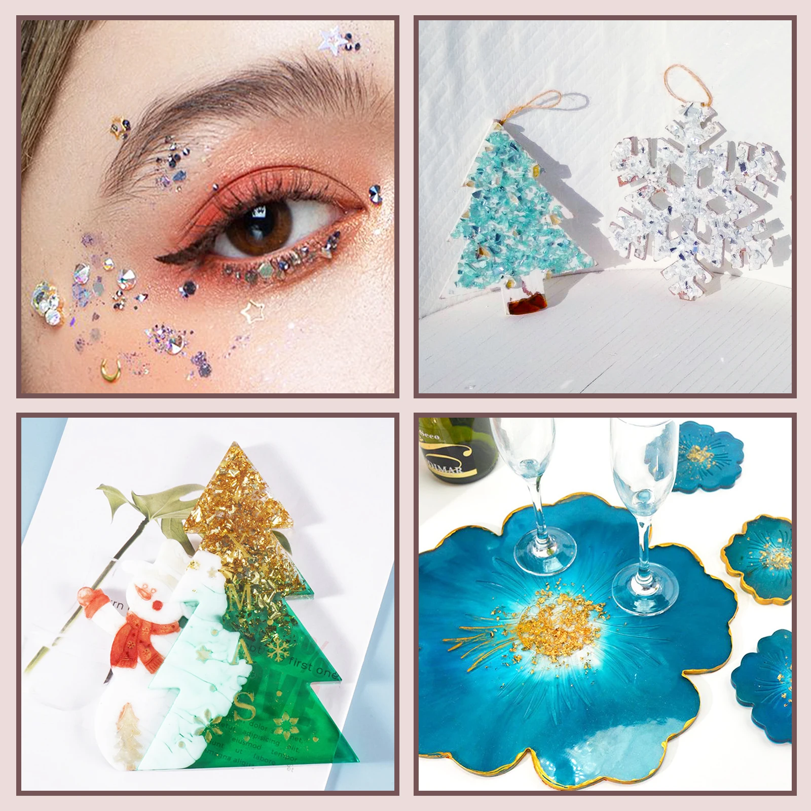 

Crushed Glass Craft Glitter for Resin, 2-4mm SONGIN Irregular Metallic Crystal Chips Sprinkles Chunky Glitter Shiny Nail Sequins