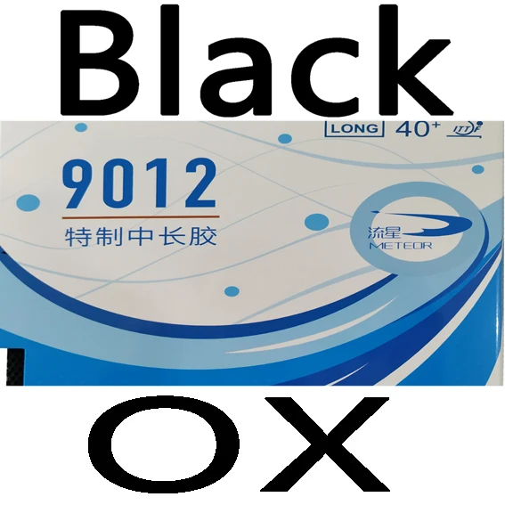 black OX Meteor 9012 длинная резиновая ракетка для настольного тенниса ракетка для пинг понга - Цвет: black OX