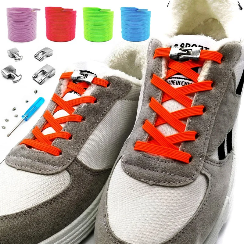 

Эластичные шнурки с пряжкой для кроссовок унисекс, без завязывания за 1 секунду, для детей и взрослых, для ленивых
