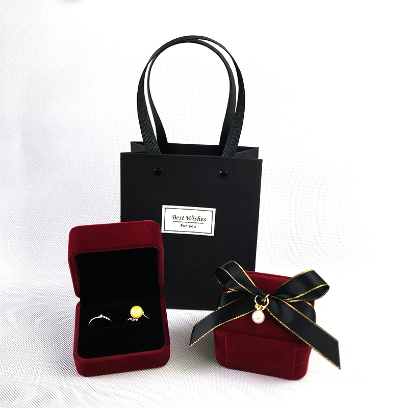 

Jewellery Box High-Grade Flannel Ear Studs and Ring Box Necklace Earrings Box Bracelet Bracelet Brooch Jewelry Box