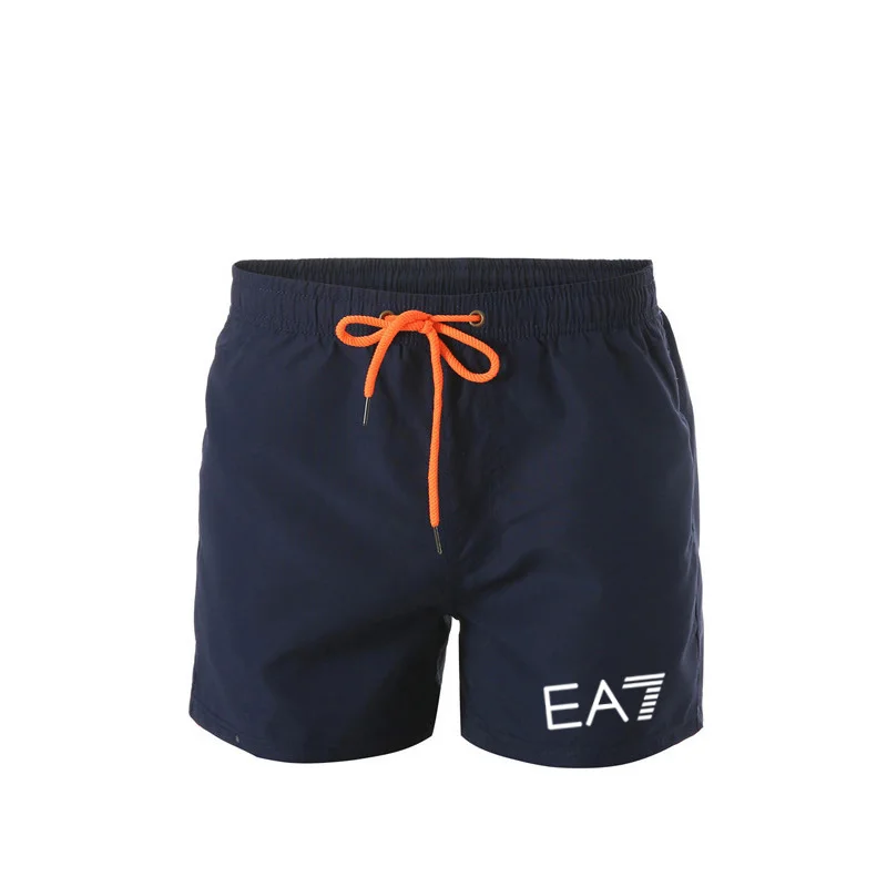 

2021 New Fitness Printing Quick-Drying Beach Pants Men's Casual Shorts Summer Surf Shorts