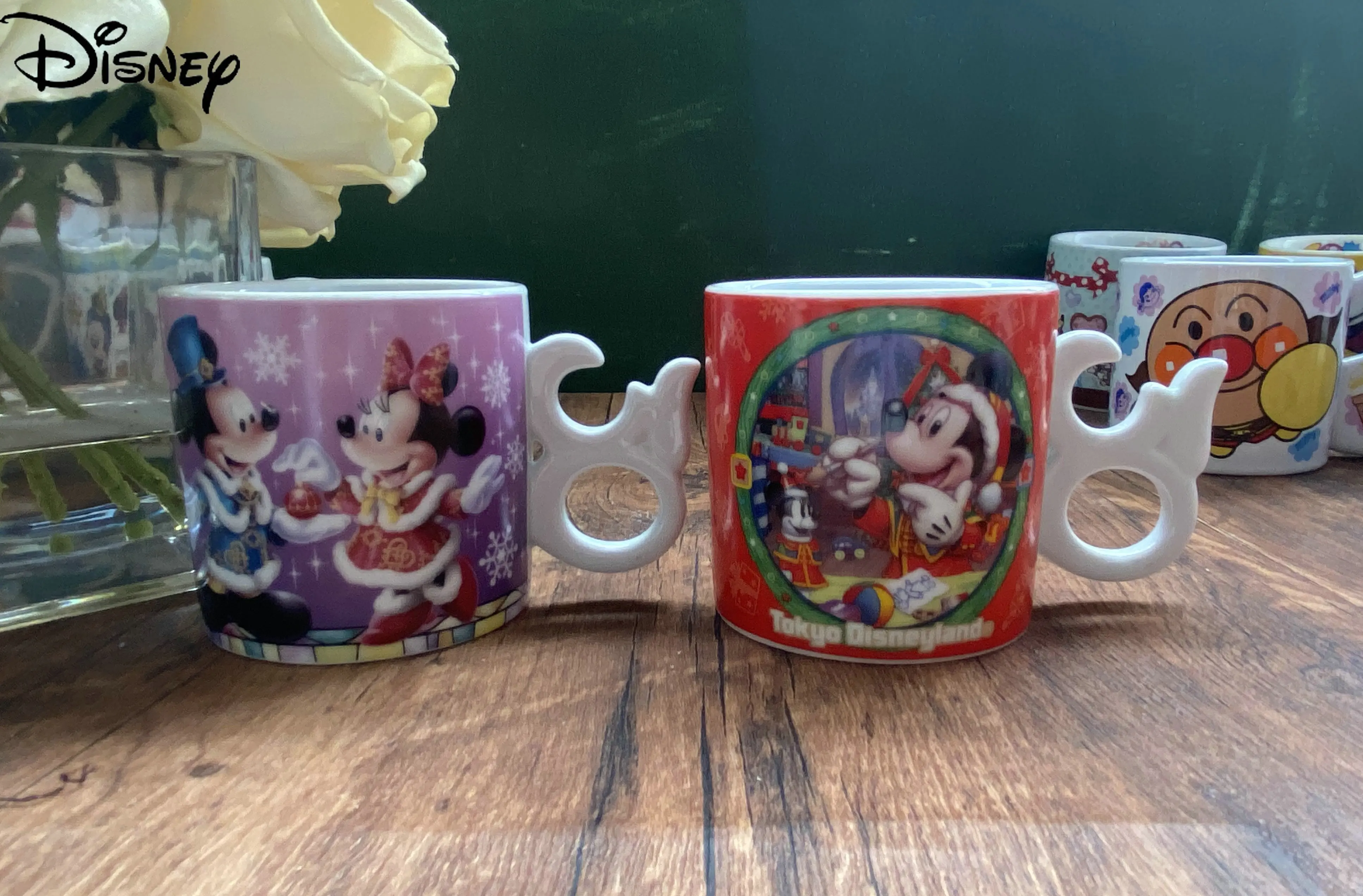 

Disney Cute Cartoon Mickey Minnie Donald Duck Ceramic Mug Simple Capacity Mug Breakfast Mug Collection Cup