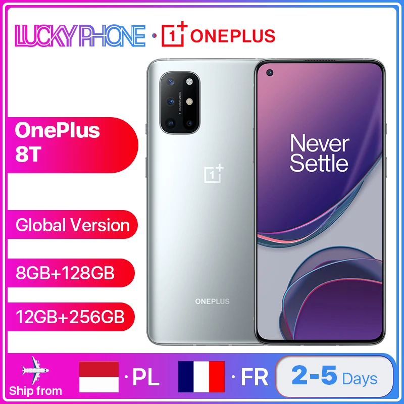 

Глобальная версия Oneplus 8 T 8 T Телефон Snapdragon 865 120 Гц жидкий AMOLED дисплей 65 Вт деформация зарядки