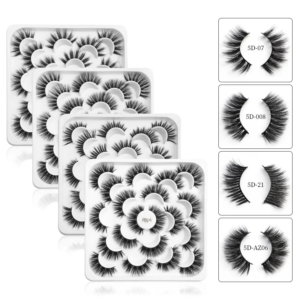 

Mink eyelashes 3D Mink Hair Lashes 500 Pairs Long Makeup 3D Faux Nature False Eyelashes Extension Wholesale Lashes Packaging