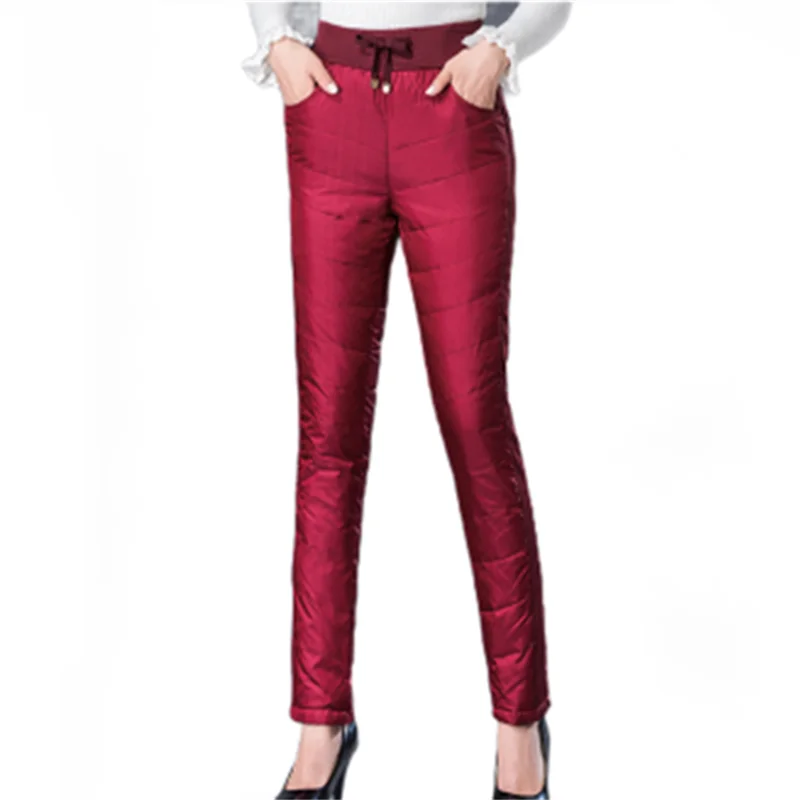 Women's High Waist Pants Winter Pants Women 2020 New  Pants Trousers Women's Slim-Fit Padded Warm Fashion