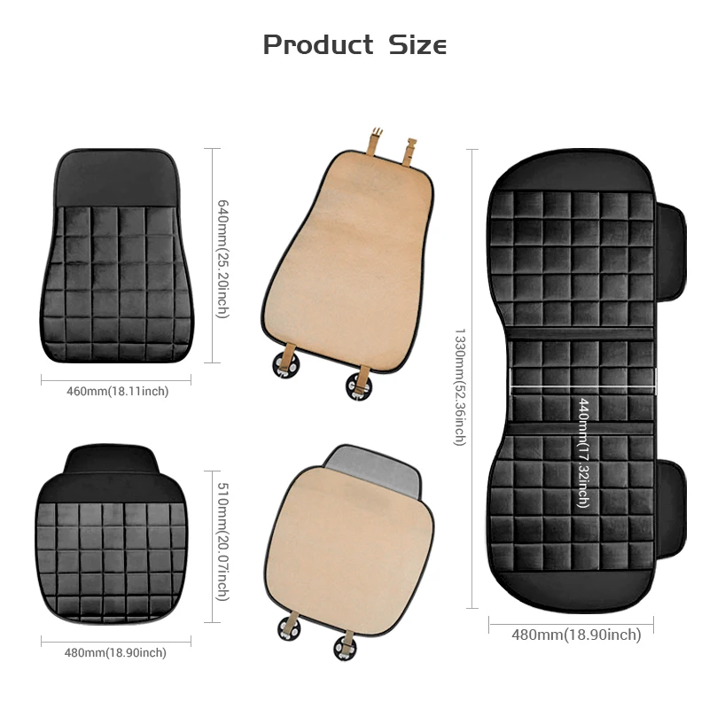 Плюшевые чехлы на сиденья автомобиля роскошный набор чехлов из нержавеющей