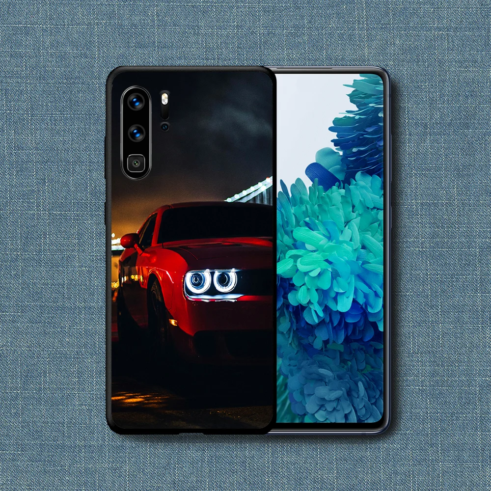 

Dodge Challenger SRT Sport Car Phone Case For Huawei P Mate Smart 10 20 30 40 Lite Z 2019 Pro black Back Silicone Etui Painting