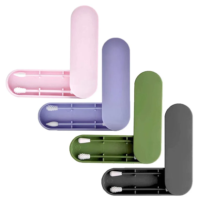 

Многоразовые ватные палочки Alwafore 2 шт./коркор., прочные макияжные палочки для чистки ушей, мягкие гибкие инструменты для макияжа