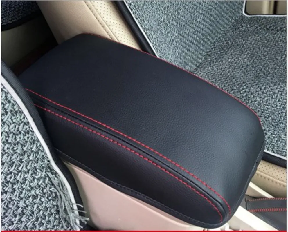 

New Cover Fit For BYD S6 2011-2014 Car Center Armrest Cover Stitching PU Leather Surface Shell Trim