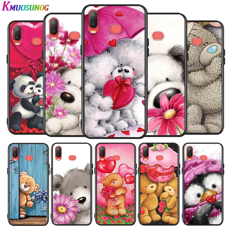 

Cute cartoon bear for Samsung Galaxy A9 A8 Star A750 A7 A6 A5 A3 Plus 2018 2017 2016 Silicone Black Phone Case Soft Cover