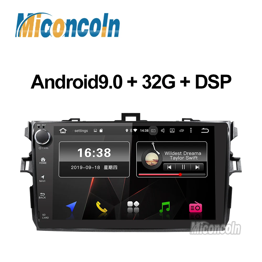 PX30 Android 9 0 32G Автомобильная консоль радио для Toyota corolla 2007 2008 2009 2010 2011 Автомобильный