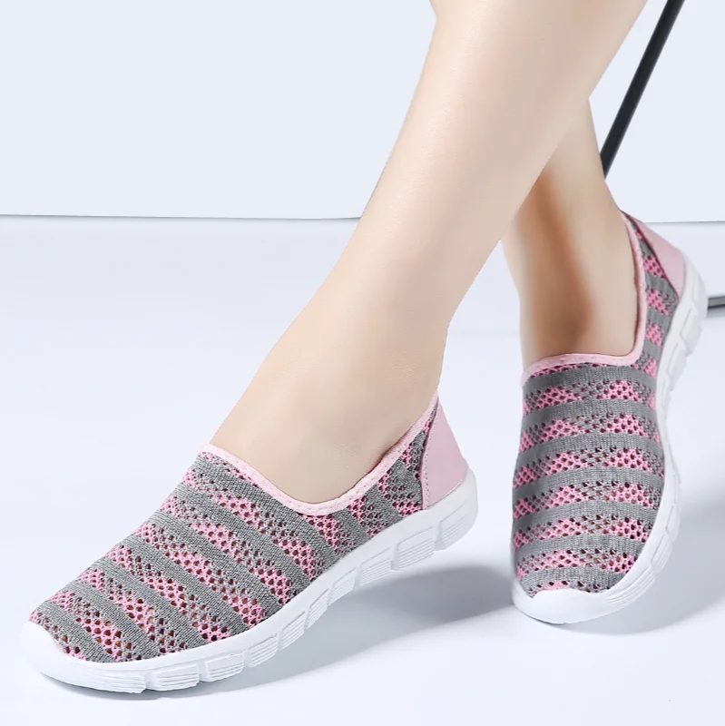 

2022 Summer Women Shoes Women's Shoe Breathable Mesh Sneakers Ballet Flats Ladies Slip On Ballet Flats Loafers zapatilla mujer