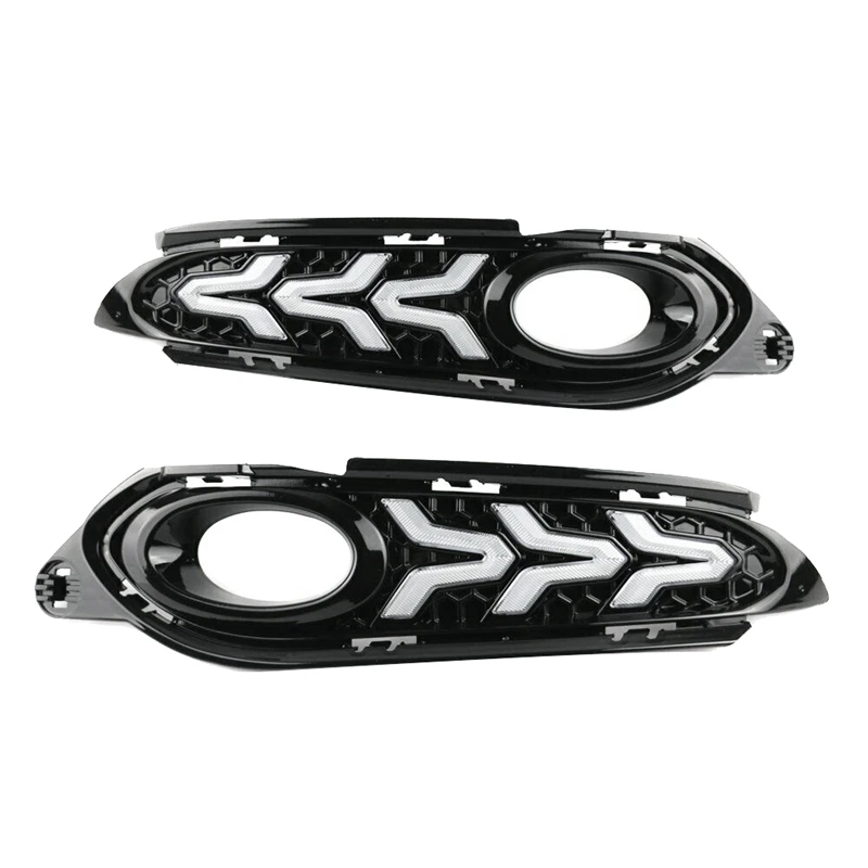 

for 2016-2018 Honda HRV Pair Front LED DRL Daytime Running Light with Turn Signal Fog Light Lamp (Three-Color Light)