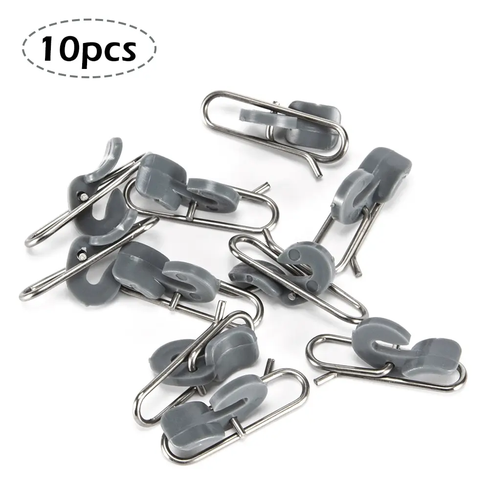 10pcs / 20pcs Impact Hook Release Clips Bait Fishing Clip Strong Swivels Lock Snaps Tool Accessories | Спорт и развлечения