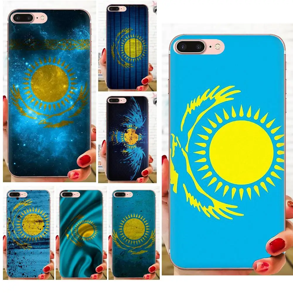 Мягкие чехлы для телефонов с казахским флагом Samsung Galaxy Note 8 9 10 Pro S4 S5 S6 S7 S8 S9 S10 S11 S11E