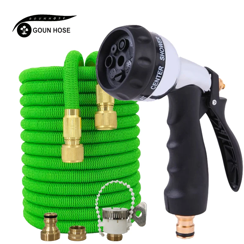 Шланг садовый растягивающийся 1/2 футов для мойки машины под высоким