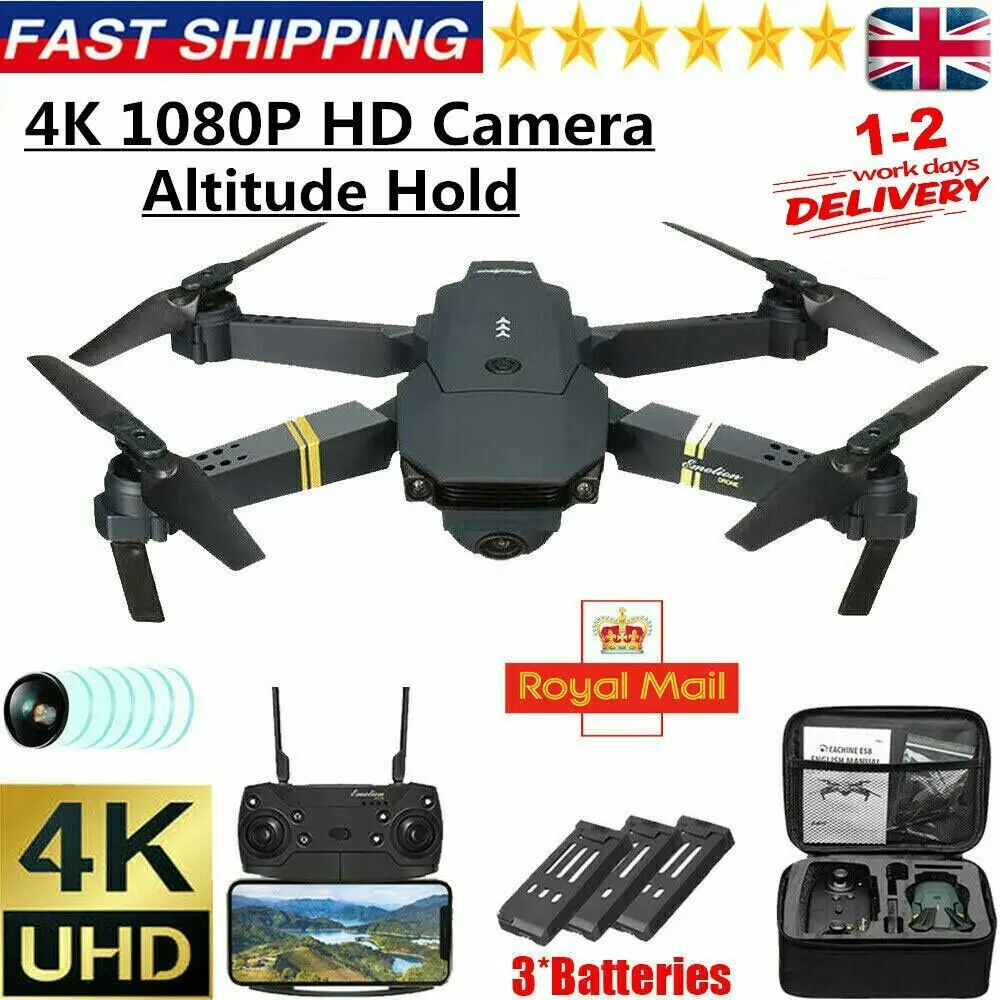 

Дрон X Pro WIFI FPV 4K HD камера 3 батареи складной селфи RC Квадрокоптер