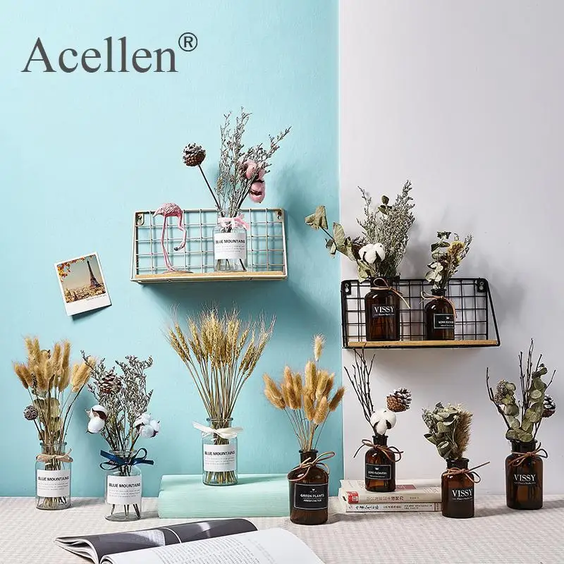 Скандинавское стекло реагент ваза гидропоники Сушеный Цветок Маленькая