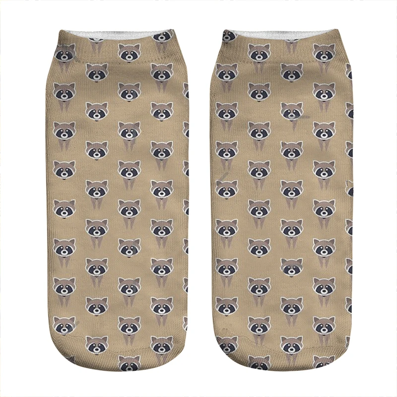 

Women's socks kawaii Funny CUTE RACCOON WITH NECKTIE Socks Woman harajuku Happy Funny Novelty cute girl gift Socks for women