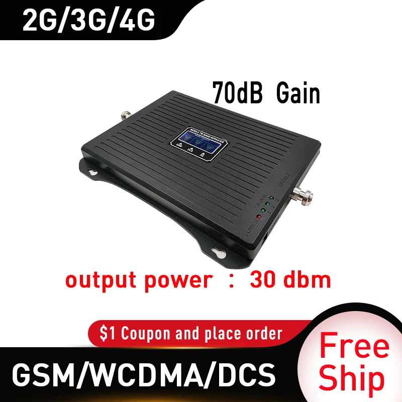 900 1800 2100 МГц Мобильный усилитель трехдиапазонный ретранслятор GSM DCS WCDMA 2G 3g 4G LTE