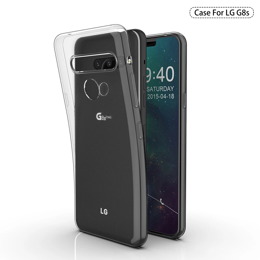 Мягкий ТПУ чехол для LG G8 G8S G8X V50 тонкий Чехол прозрачный s силиконовый задняя