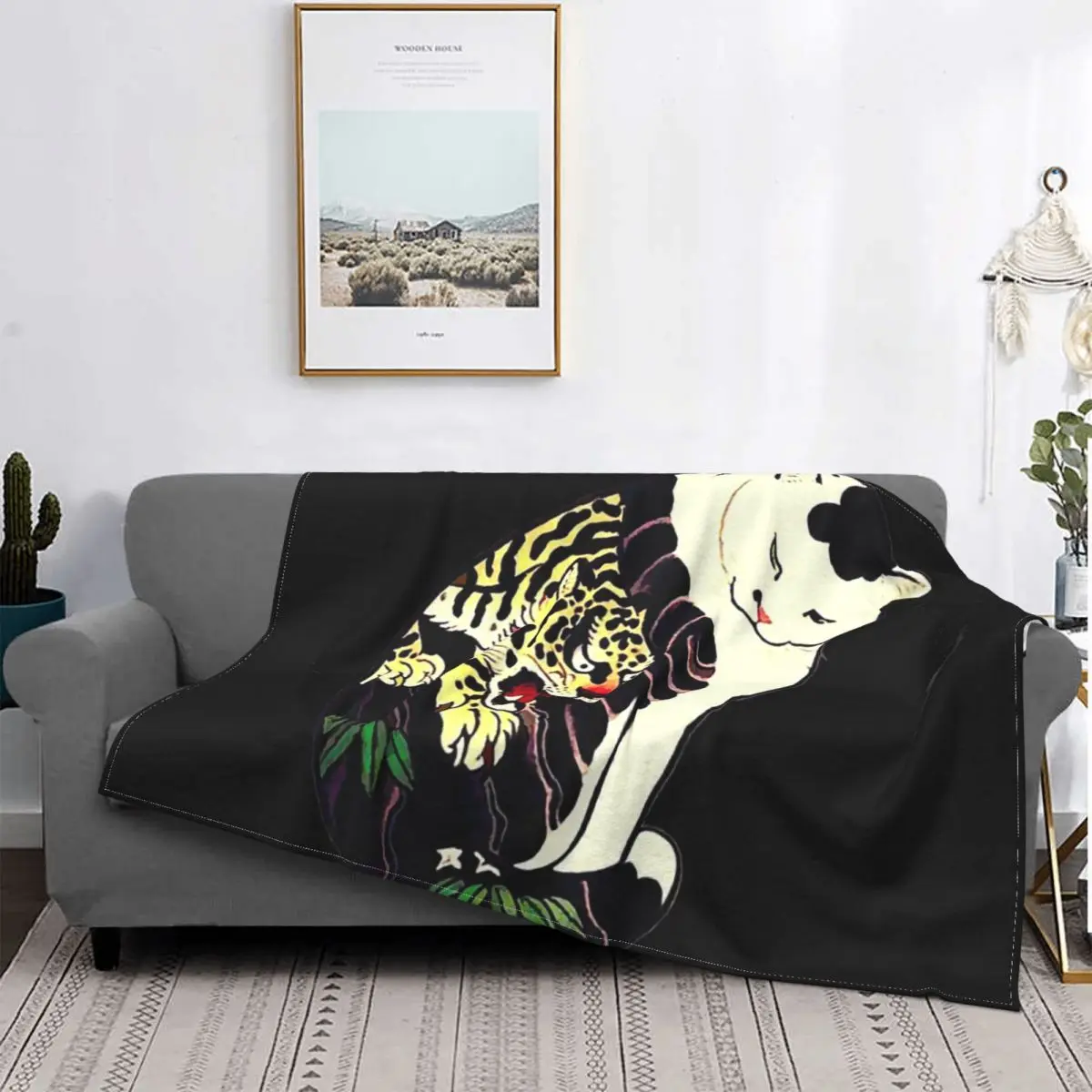 

Antique Japanese Woodblock Print Cat Blanket Bedspread Bed Plaid Bedspread Picnic Plaid Blanket Hoodie Throw And Blanket