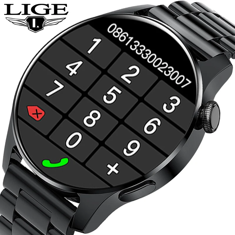 Смарт часы LIGE с Bluetooth и пульсометром для Android IOS|Смарт-часы| |
