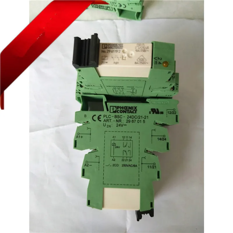 

5 шт. Φ/21-21 phoenix, Контактная база с реле № 2961192-24vdc