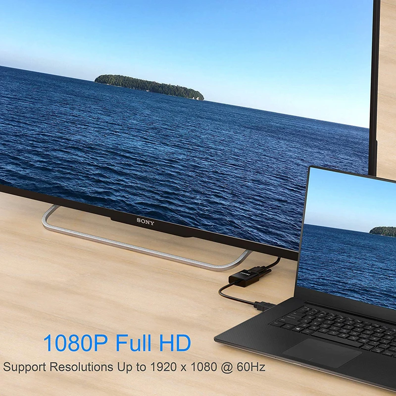 HDMI в VGA адаптер конвертер кабель HD 1080P цифровой аналоговый видео аудио для ПК