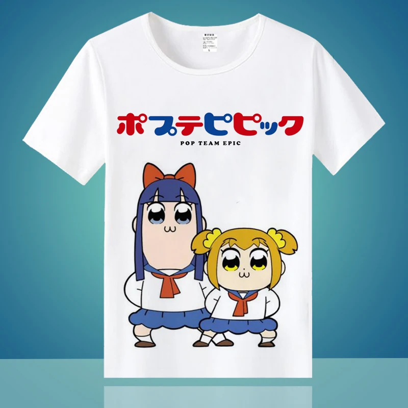 Футболка с надписью &quotPOP TEAM EPIC&quot для костюмированной вечеринки по японскому