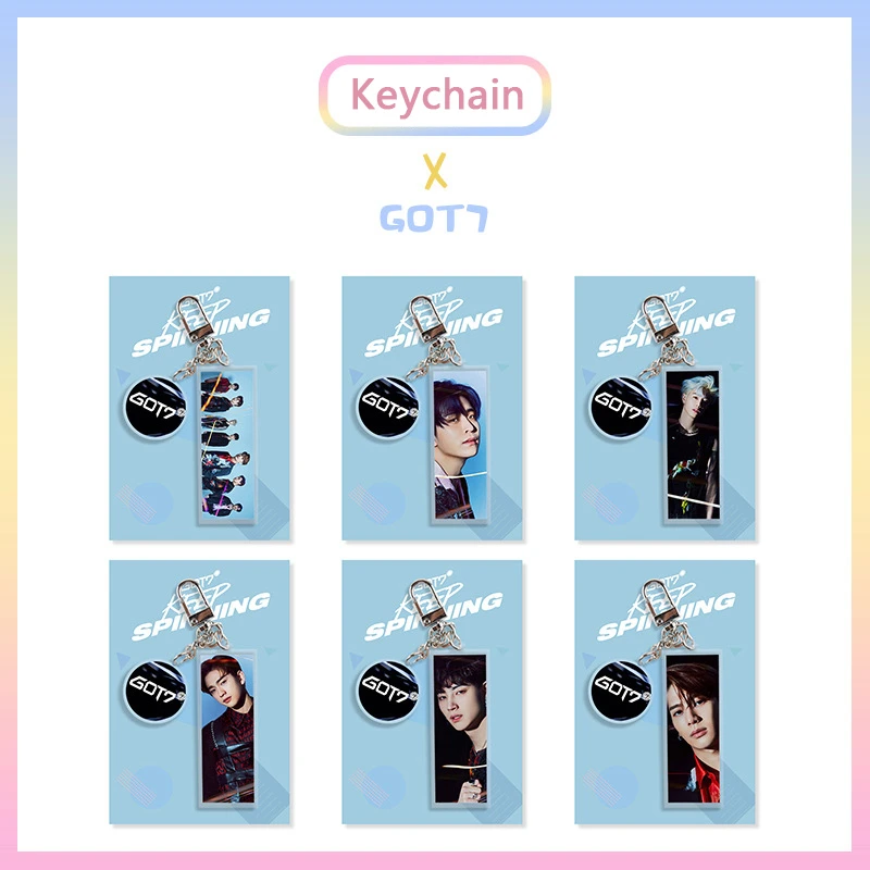 KPOP Got7 аксессуары для пакетов акриловые прямоугольные двусторонние фигурки