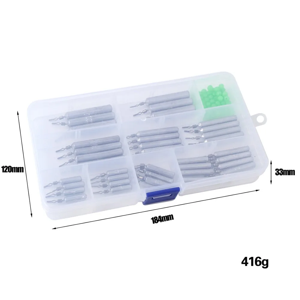 

Sinker Fishing Tool Weights 91pcs Boxed Drop Fishing Head Jig Rotating