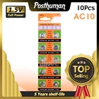 Дешевые, горячие продажи и батарея Posthuman, Новая батарея для кнопок, 10 шт., 1,55 в, AG10, LR54, LR1130, L1131, 389, 189, щелочные батареи, кнопка