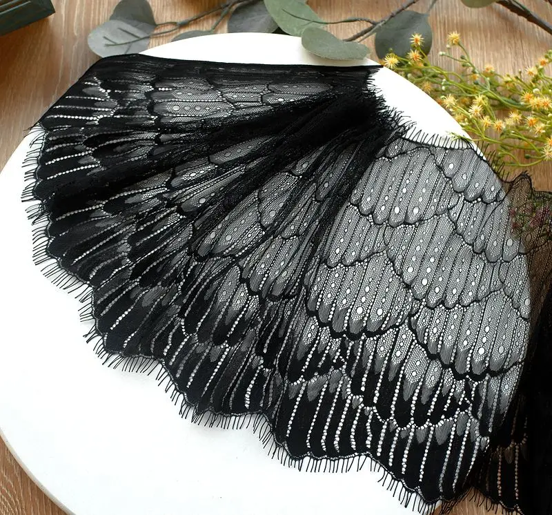 Изысканные Белые ресницы 3 метра кружевные аксессуары Ручная работа шарф шаль |