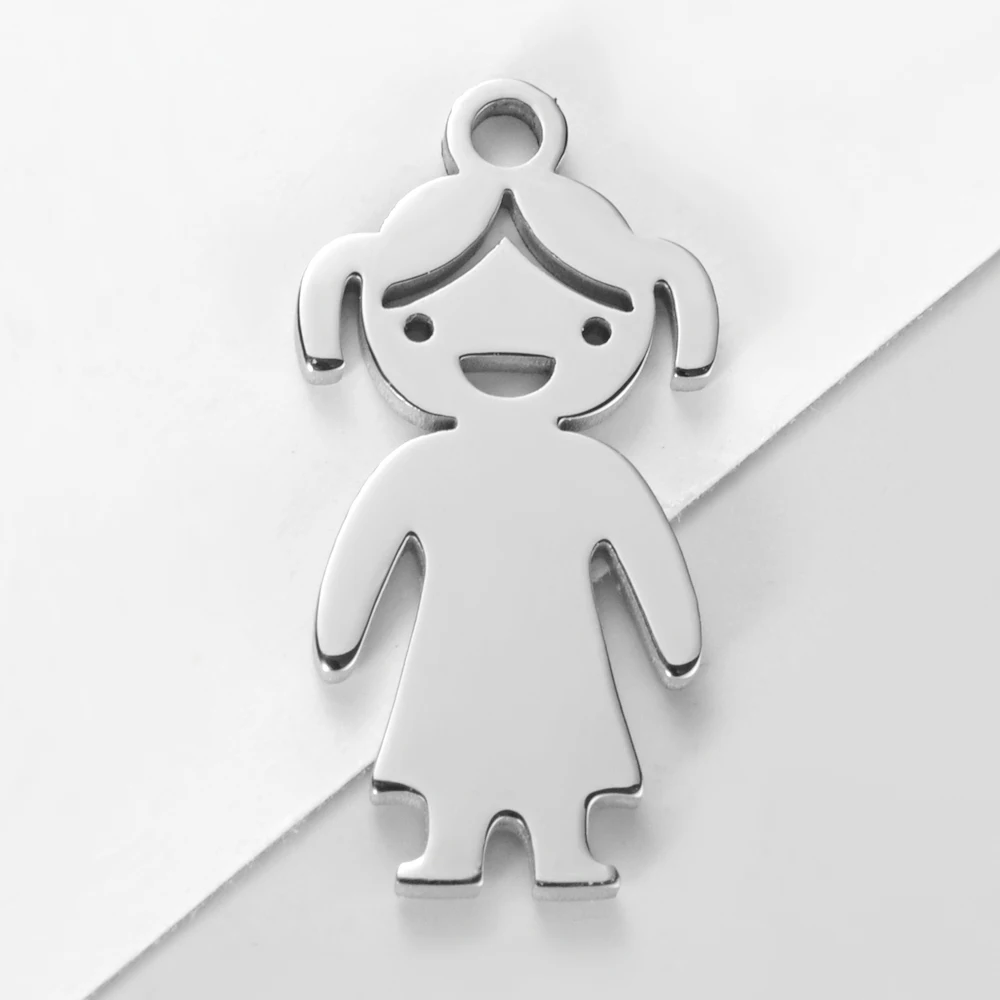 50 шт./лот зеркало из нержавеющей стали для мальчиков и девочек DIY Подвески