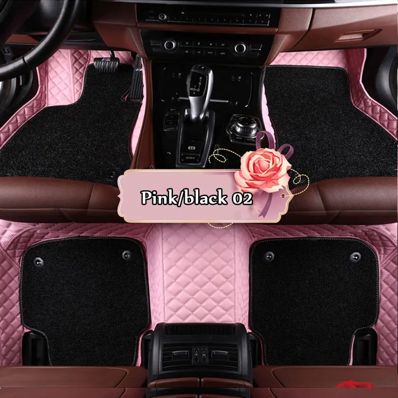 Custom fit car floor mats for Mitsubishi Lancer Galant ASX Pajero sport V73 V93 3D styling color Pink carpeted liner | Автомобили и