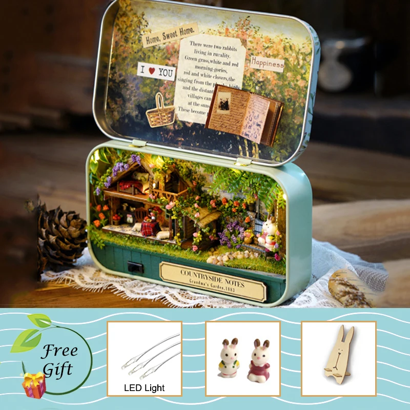 Q4-P Cutebee Box театральный миниатюрная мебель для кукольного дома игрушка DIY Миниатюрный Кукольный дом мебель игрушки для детей подарок на день рождения V4 - Цвет: Q4-P