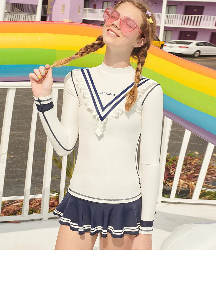 

Bikini Sexy Women Swimwear Bikinis 2019 Korea Plus Size Rash Guard Swimsuit Female Lovely Girl Japanese School Spandex