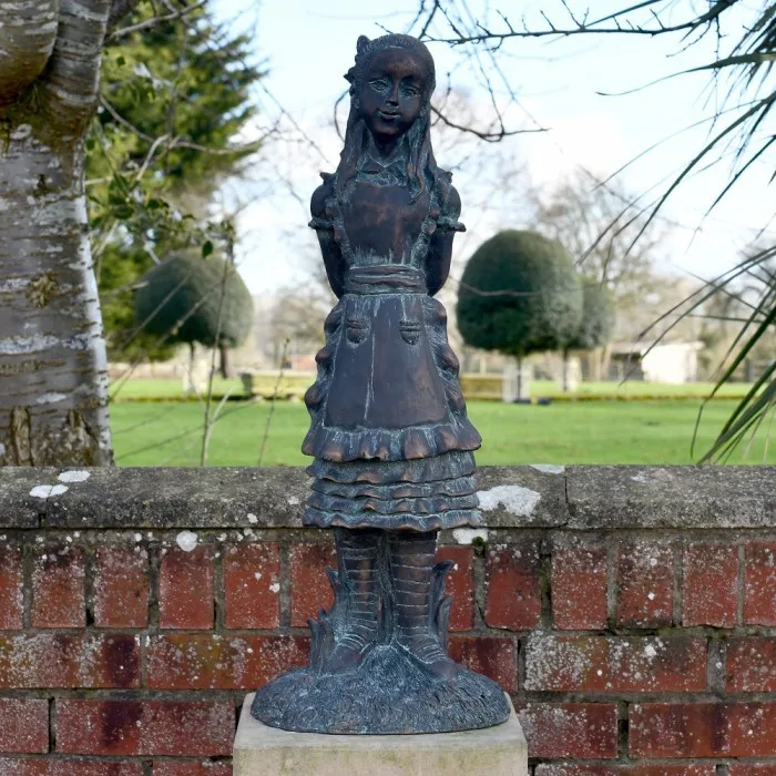 Adornos de resina para el pa&iacute;s de las Maravillas, adornos artesanales para decoraci&oacute;n de jard&iacute;n, Alices, oruga, conejo blanco, gato de Cheshire-1