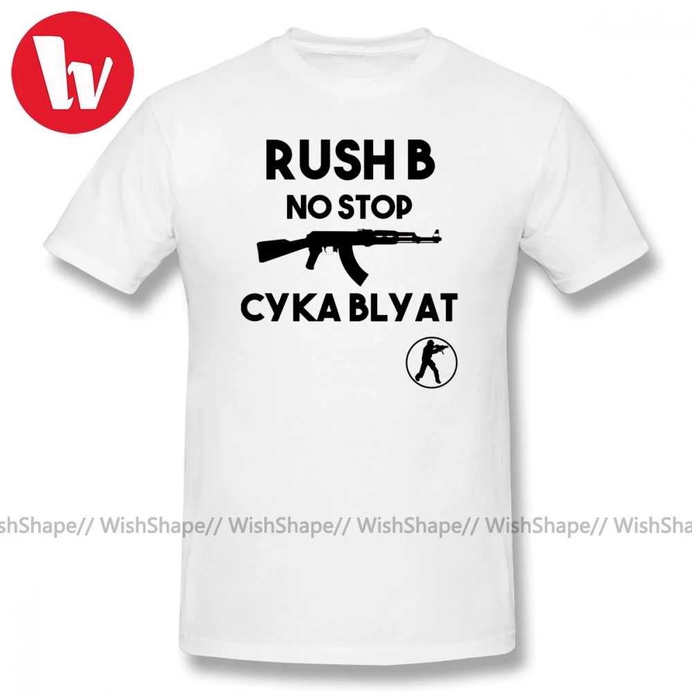 Мужская футболка с буквенным принтом Cyka Blyat коротким рукавом из 100% хлопка пляжные