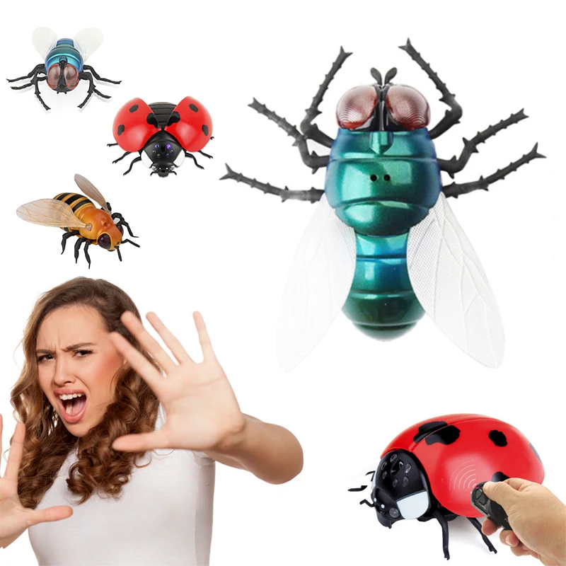 Инфракрасный RC животных мини насекомых игрушки имитация паука мух Божья коровка