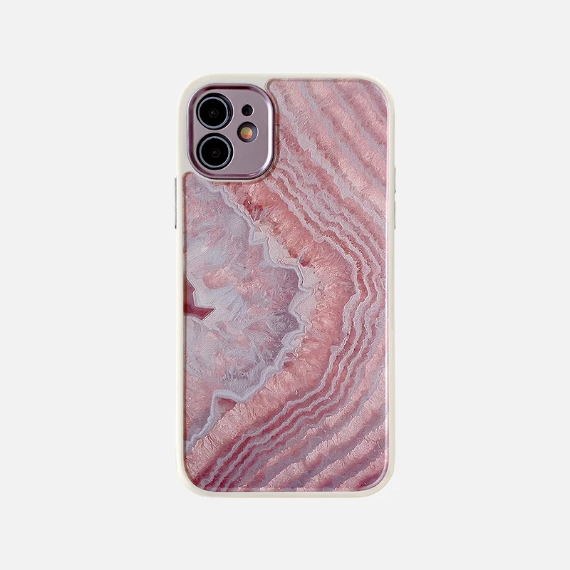 

Tobebest Pink Marble Plating Camera Protection Lid Phone Cases for iphone 12 11 pro max X XS XR 8 Plus 12mini Anti-knock Cover